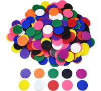 PNPGDYK Fiches di gioco, Gettoni Plastica, 100 Pcs 25mm Colorato Monete, Gettone Carrello Spesa o Supermercato, Token Autoscontro, Fiches per Giochi di Bingo e Matematica