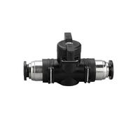 Pnuematic - Connettore per tubo flessibile BUC 4 mm, 6 mm, 8 mm, 10 mm, 12 mm, intervento rapido, valvole manuali Vavle, 2 pezzi (BUC-4)