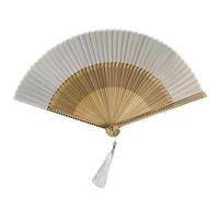 Pnuokn Elegante ventaglio in seta e bambù, perfetto per rinfrescare e decorare, ideale come regalo da viaggio