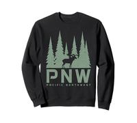 PNW Pacific Northwest Alce Nature Lover Verde Felpa