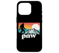 PNW - Pacific Northwest Bigfoot Mountains Retro 80s Graphic Custodia per iPhone 16 Pro
