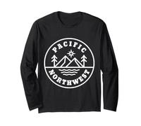 PNW Pacific Northwest Pride Minimalist Nature Amante Maglia a Manica