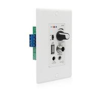 PNWCZ Ricevitore Audio Controllo Montaggio a Parete Compatibile Bluetooth 2 Canali Piastra da Parete con Microfono USB AUX (3.5mm), Ingresso 120W per Sistemi Audio, Integrazione Cinema