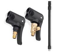PnxdeobXL 2 Pezzi Connettore Valvola Pneumatica, Universale Auto Ugello Gonfiabile, Filettato Ottone Valvola di Gonfiaggio, Connettore Valvola Pneumatica Universale, per Auto, Biciclette, Motocicli