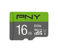 PNY 16GB Elite C10 U1 microSDHC Scheda di Memoria Flash + Adattatore