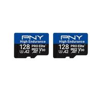 PNY 2x128GB Scheda microSDXC PRO Elite™ High Endurance C10 U3 V30 A2 - Veloc