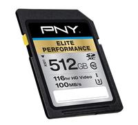 PNY 512GB Elite Performance Class 10 U3 SDXC Flash Memory Card