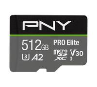 PNY 512GB PRO Elite C10 U3 V30 A2 microSDXC Scheda di Memoria Flash
