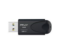 PNY, Chiave USB Attaché 4 64GB Tipo-A 3.1, Nero