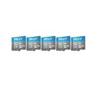 PNY Elite Mobile Accessories - Scheda di memoria flash A1 microSDHC per dispositivi mobili, classe 10, U1 V10, 32 GB, 100 MB/s, Full HD, UHS-I, confezione da 5