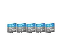 PNY Elite Mobile Accessories - Scheda di memoria flash da 128 GB, classe 10, U1 V10, A1 microSDXC per dispositivi mobili, 100 MB/s, Full HD, UHS-I, confezione da 5