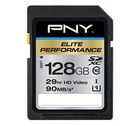 PNY Elite Performance - Scheda flash SDXC classe 10 UHS-I, U1 fino a 90 MB/sec, 128 GB, ad alta velocità, P-SDX128U1H-GE