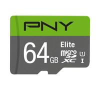 PNY Elite Scheda di Memoria microSDXC 64GB + Adattatore SD, Velocità di Lettura fino a 100MB/s, Classe 10 UHS-I, U1 per video Full HD