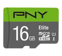 PNY 16GB Elite C10 U1 microSDHC Scheda di Memoria Flash + Adattatore