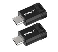 PNY Pack di 2 Unità Flash 128GB Elite-X Fit Type-C USB 3.2 - Prestazioni avanzate Fino a 200MB/s in lettura, Comoda archiviazione dati portatile, Design ultra compatto, Connettore Type-C