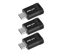 PNY Pack di 3 Unità Flash 64GB Elite-X Fit Type-C USB 3.2 - Prestazioni avanzate Fino a 200MB/s in lettura, comoda archiviazione di dati, design ultra compatto, connettore Type-C