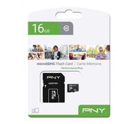PNY Performance Plus 16 GB MicroSDHC Classe 10 MICRO SD PERFORMANCE PLUS 16GB - HC CLASS 10 + SD ADAPTER