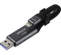 PNY PNYFDI64GLA02GC - Unità flash OTG USB 3.0 USB-A&Lightning 64 GB nero