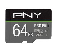 PNY 64 GB MicroSDXC Pro Elite UHS-I Class 10 4K con Adapter SD