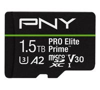 PNY Scheda microSDXC 1.5TB PRO Elite Prime Class 10 U3 V30 A2 + Adattatore SD - fino a 200MB/s, Class 10, U3, V30, A2, 4K UHD, Full HD, UHS-I