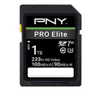 PNY - Scheda di memoria flash 1 TB PRO Elite classe 10 U3 V30 SDXC (P-SD1TBV30100PRO-GE)