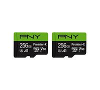 PNY Scheda di memoria flash Premier-X classe 10 U3 V30 microSDXC da 256 GB, confezione da 2