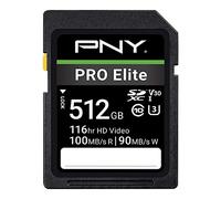 PNY - Scheda di memoria flash PRO Elite classe 10 U3 V30 SDXC da 512 GB