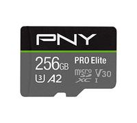 SD-MICRO PNY 256GB PRO Elite Class 10 / UHS-I U3, A1, V30, READ:100MB/WRITE:90 MB/S (4K-FHD) SDU256V32100PRO-GE