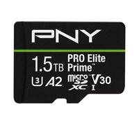 PNY Scheda microSDXC 1.5TB PRO Elite Prime Class 10 U3 V30 A2 + Adattatore SD - fino a 200MB/s, Class 10, U3, V30, A2, 4K UHD, Full HD, UHS-I