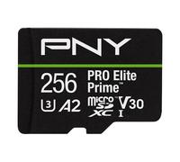 PNY Scheda microSDXC 256GB PRO Elite Prime Class 10 U3 V30 A2 + Adattatore SD - fino a 200MB/s, Class 10, U3, V30, A2, 4K UHD, Full HD, UHS-I