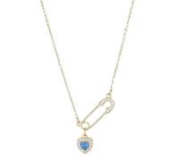 PNZLZIA Elegante collana con clip da ufficio in argento da donna, con ciondolo a forma di clavicola sexy e a forma di cuore, 0.6*90cm, Metallo, Nessuna pietra preziosa