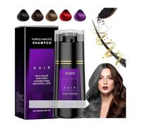 Po-lar Hair Dye Shampoo - Po-lar Hair Care, Po-lar Shampoo, Po-lar Haircare, Polarhaircare, Hair Instant Dye Shampoo,Hair Dye Shampoo Instant 3 in 1,For Hair Coverage, Suitable for Women (Purple)