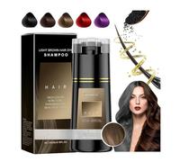 Po-lar Hair Dye Shampoo - Po-lar Hair Care, Po-lar Shampoo, Po-lar Haircare, Polarhaircare, Hair Instant Dye Shampoo,Hair Dye Shampoo Instant 3 in 1,For Hair Coverage, Suitable for Women (Light Brown)