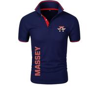 Po.lo Tennis Uomo MAS-SEY FER-GUSON, Traspirante E Lgroscopico, Alla Moda Casual Abbigliamento Sportivo, Maglia(Navy Blue,XL)