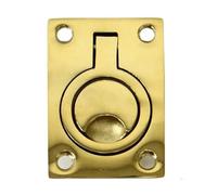 POABCVYD Maniglia for Portello in Acciaio Inossidabile 316 Marino con placcatura in Ottone e Viti di Montaggio, Anello di Sollevamento a Filo Rotondo e Quadrato for Barca(64x46mm)