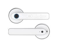 POABCVYD Maniglia intelligente per porta. Serratura Intellinte Con Impronta Digitale Biometrica, Password, Chiave Di Sblocco, Controllo APP, Adatta For L'ufficio Domestico(Silver)