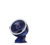 POABCVYD Ventilatore Portatile. Ventilatore da Campeggio, Portatile, Ricaricabile, da Tavolo, con Ventilatore Elettrico da soffitto, Senza Fili, con Luce LED, con Clip, 8000 mAh .Portatile(Blue)