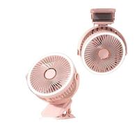 POABCVYD Ventilatore Portatile. Ventilatore da Campeggio, Portatile, Ricaricabile, da Tavolo, con Ventilatore Elettrico da soffitto, Senza Fili, con Luce LED, con Clip, 8000 mAh .Portatile(Lavender)
