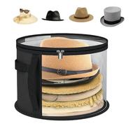 POABNCY La scatola porta-cappelli è pieghevole e adatta for riporre i vestiti nell'armadio(Black)