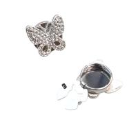 POABXYHD 2 Pezzi Copri Bottoni Decorativi con Strass a Forma di Farfalla per Abito, Camicia e Smoking, Accessori Eleganti per Fai da Te, Nessuna Cucitura Richiesta, Gemelli di Lusso