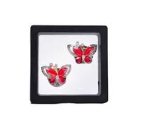 POABXYHD Gemelli a Farfalla con Strass 2 Pezzi, Copri Bottoni Decorativi per Abito, Camicia, Smoking, Accessori Moda Fai da Te, Nessuna Cucitura Necessaria, Decorazione Elegante per Abbigliamento