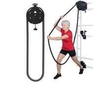 POADGBCN Allenatore con Corda Infinita Attrezzo Portatile con Cavi per Palestra Domestica Sistema di pulegge in Nylon per Allenamento Completo del Corpo Allenamento della Forza(Black)