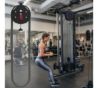 POADGBCN Allenatore di Corde Senza fine Sistema di carrucole con Cavi Portatili con Resistenza Regolabile Esercizi per Braccia Schiena Allenamento per la coordinazione di Tutto Il Corpo(Black Red)