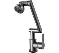 POADGBCN Braccio robotico Universale for Rubinetto Regolabile da Cucina Bagno con Acqua Calda Fredda Rubinetto Flessibile Multi Angolo for lavello(Dark Gray)