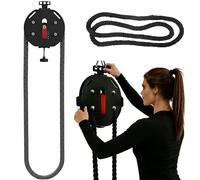 POADGBCN Corda Infinita Attrezzatura per l'allenamento della Forza in Palestra Sistema di Cavi con puleggia con Resistenza Regolabile per la Resistenza Muscolare(Black Red)