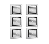 POADGBCN Getti massaggianti Quadrati in Ottone for Il Corpo Set di getti Laterali for Doccia Regolabili con Montaggio a Parete Copertura Completa del Corpo for Il Bagno(6pcs)
