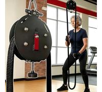 POADGBCN Macchina per trazioni con Corda Regolabile Sistema di Cavi Portatile Attrezzo per trazioni con Corda Infinita per Allenamento Completo del Corpo Allenamento Funzionale(Black Red)