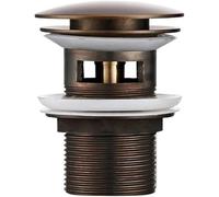 POADGBCN Pulsante di Scarico a Scomparsa for lavandino del Bagno Tappo a stantuffo in Acciaio Inossidabile con Funzione sifone lavabo for Sistema di Scarico del lavandino Moderno(Brown)