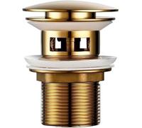 POADGBCN Pulsante di Scarico a Scomparsa for lavandino del Bagno Tappo a stantuffo in Acciaio Inossidabile con Funzione sifone lavabo for Sistema di Scarico del lavandino Moderno(Green)