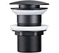 POADGBCN Pulsante di Scarico a Scomparsa for lavandino del Bagno Tappo a stantuffo in Acciaio Inossidabile con Funzione sifone lavabo for Sistema di Scarico del lavandino Moderno(Dark Grey)